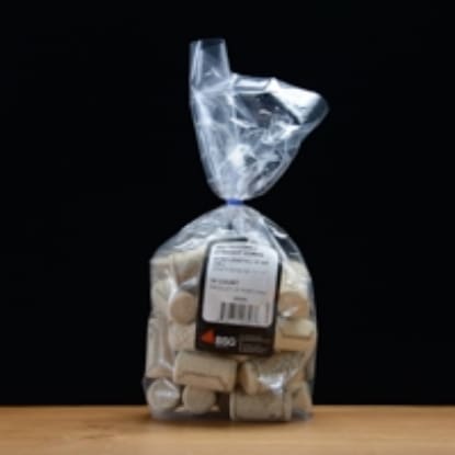 Bag of white wine bottle corks.