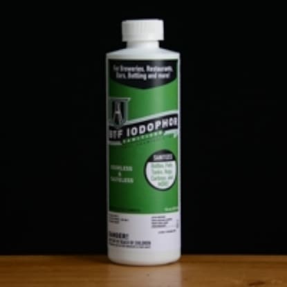 BTF Iodophor Sanitizer bottle.