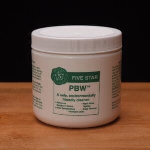 Five Star PBW cleaner bottle.