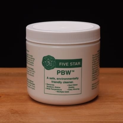 Five Star PBW cleaner bottle.