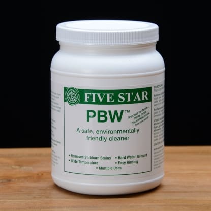 Five Star PBW cleaner for stains.