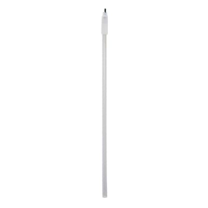 White plastic stick with a point.