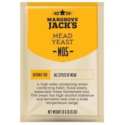 A package of mangrove jack 's mead yeast.