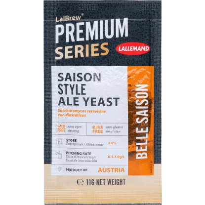 A package of beer yeast for saison style ale.