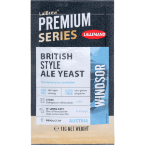 A package of british ale yeast.