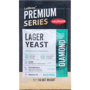 A package of beer yeast for brewing.