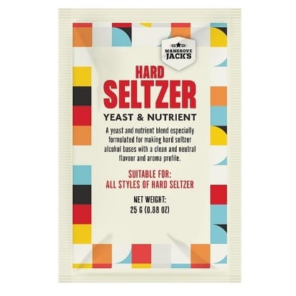 A package of hard seltzer yeast and nutrient.