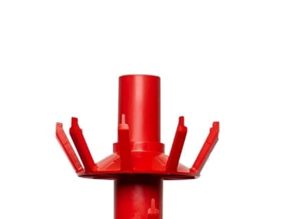 Red bottle drying rack with arms