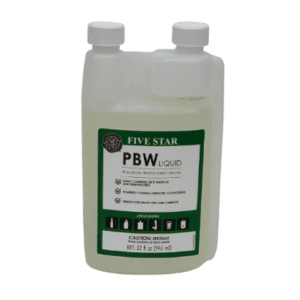 Five Star PBW Liquid cleaner bottle.