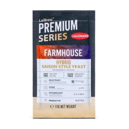 A package of premium series farmhouse style yeast.