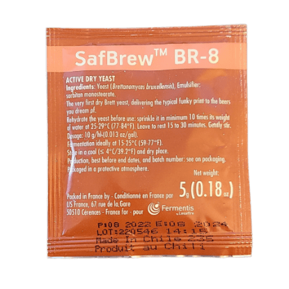 A package of safbrew br-8 is shown.