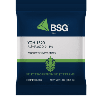 A bag of hops for making hop pellets.