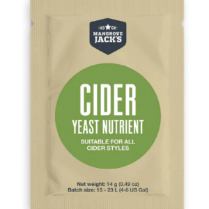 A packet of cider yeast nutrient