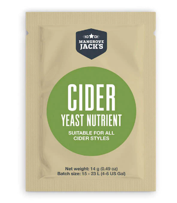 A packet of cider yeast nutrient