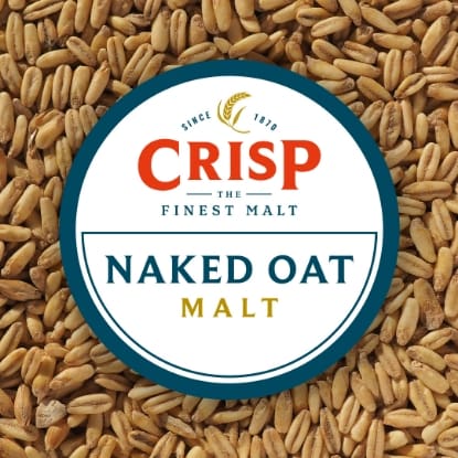 A close up of the label on a package of naked oat malt.