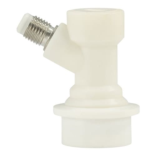 White plastic beer tap connector.