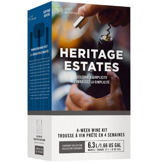 Heritage Estates 4-week winemaking kit.