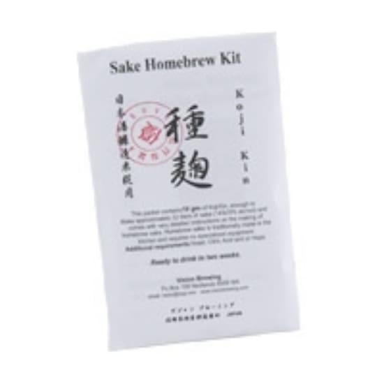 Sake homebrew kit with Japanese text.