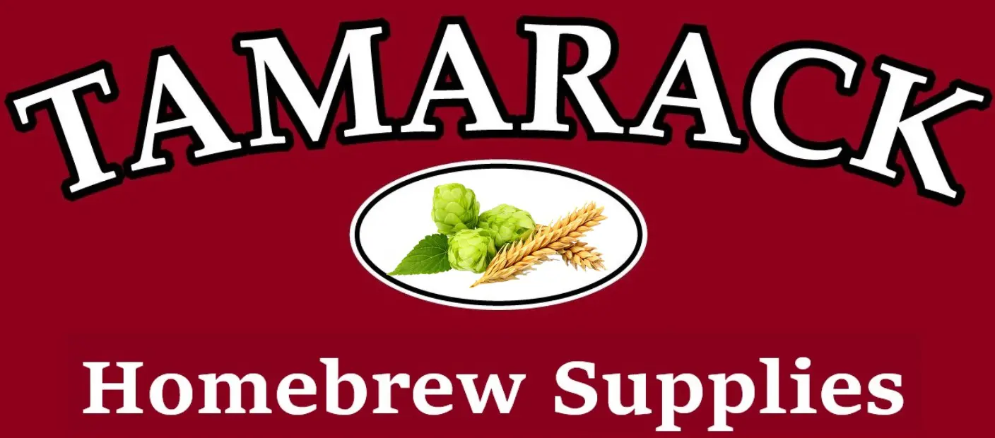 Tamarack Homebrew Supplies logo with hops.